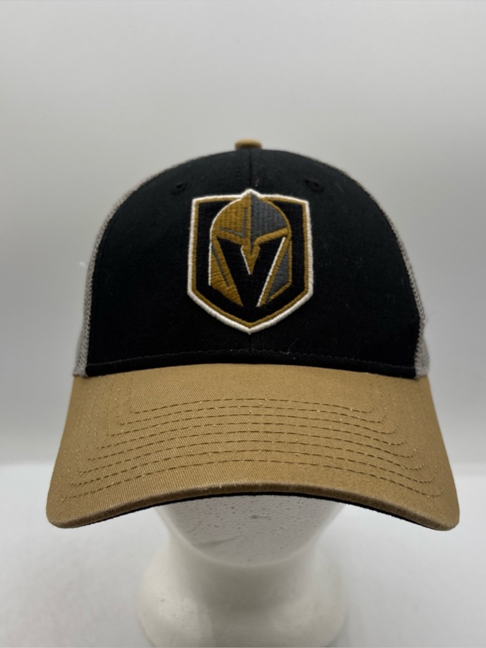 Vegas Golden Knights NHL American Needle Black/Gold Men’s Meshback SnapBack Hat